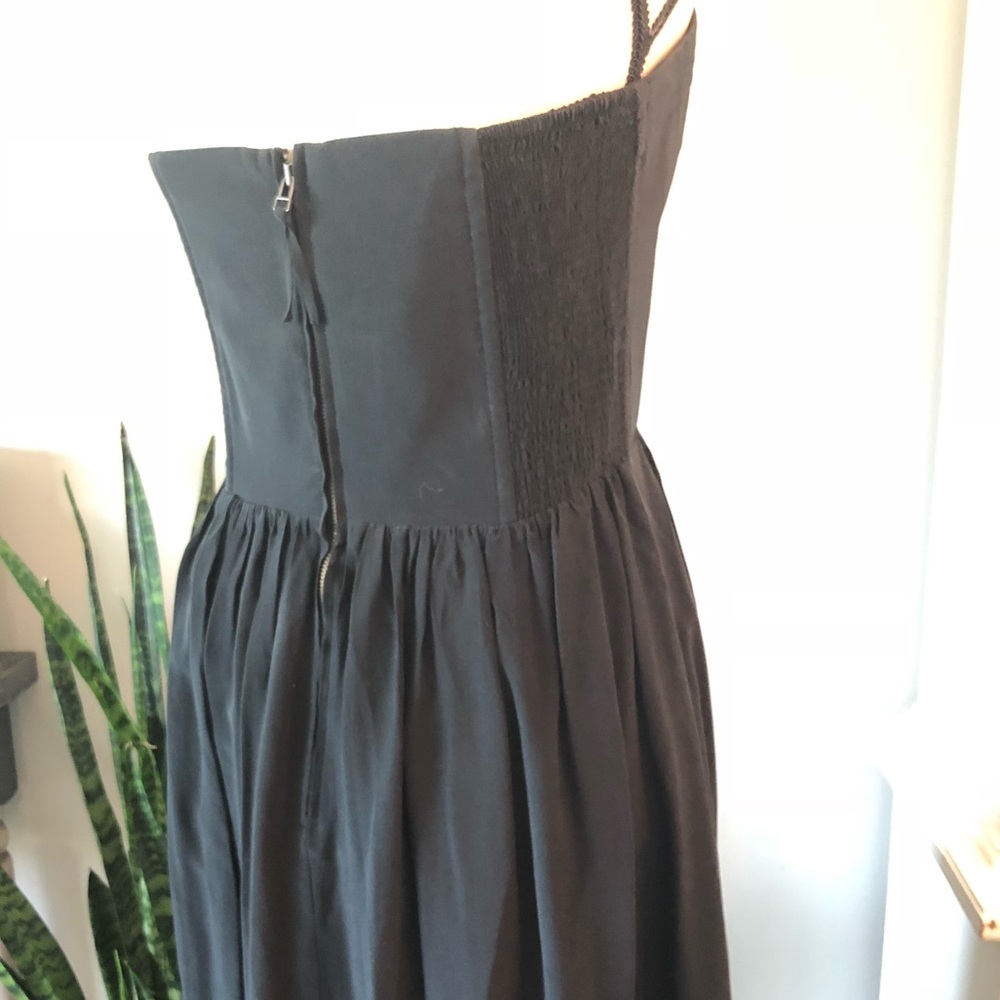 REBECCA TAYLOR Black silk strapless maxi - Picture 5 of 5